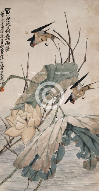 Listening to Rain After the Lotus Has Withered, 1938. Creator: Wang Yiting.