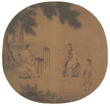 Listening to the Qin (Zither), 1150 - after 1225. Creator: Liu Songnian (Chinese, c. 1150-after 1225)