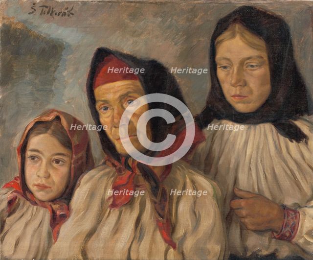 Listening to the Sermon, 1939. Creator: Stefan Polkorab.