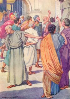 Lists of those who were doomed were hung up in the Forum c1912 (1912). Artist: Ernest Dudley Heath