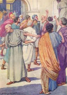 Lists of those who were doomed were hung up in the Forum c1912 (1912). Artist: Ernest Dudley Heath