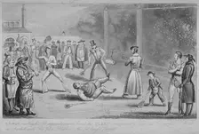 llustration of a scene at the Fleet Prison, from Pierce Egan's Life in London, 1820. Artist: Isaac Robert Cruikshank