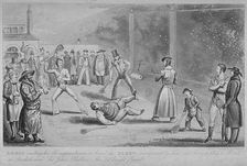 llustration of a scene at the Fleet Prison, from Pierce Egan's Life in London, 1820. Artist: Isaac Robert Cruikshank