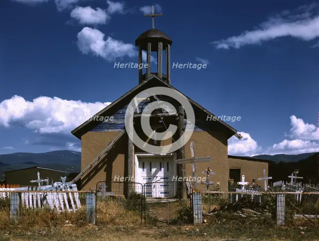 Llano de San Juan, New Mexico, Catholic Church, 1940. Creator: Russell Lee.