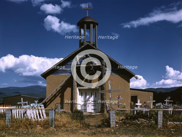 Llano de San Juan, New Mexico, Catholic Church, 1940. Creator: Russell Lee.