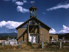 Llano de San Juan, New Mexico, Catholic Church, 1940. Creator: Russell Lee