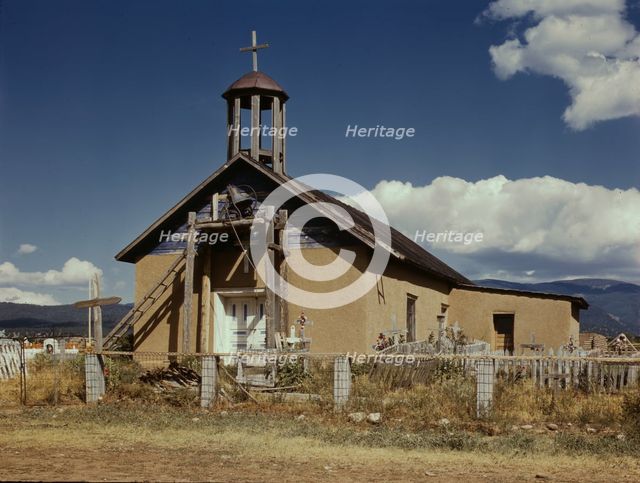 Llano de San Juan, New Mexico, Catholic Church, 1940. Creator: Russell Lee.