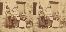 Llanberis, Group of Three Welsh Peasants, 1850s-1910s. Creator: Unknown
