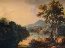 Llanberis Lake and Dolbardarn Castle 1766, (1938). Artist: Richard Wilson