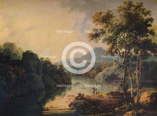'Llanberis Lake and Dolbardarn Castle', 1766, (1938). Artist: Richard Wilson.