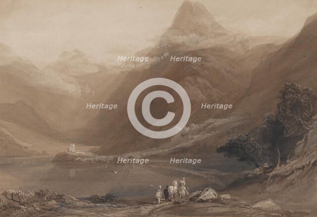 Llanberis Lake, North Wales, 1820-30. Creator: Samuel Jackson.