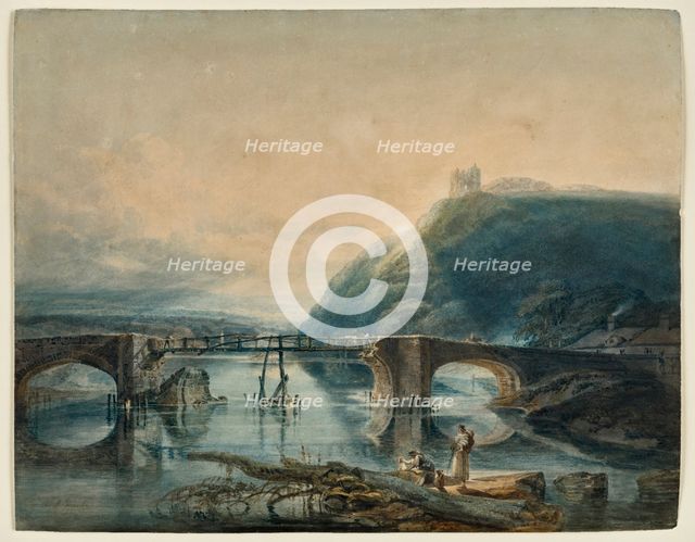 Llandilo Bridge and Dynevor Castle, c1796. Creator: JMW Turner.