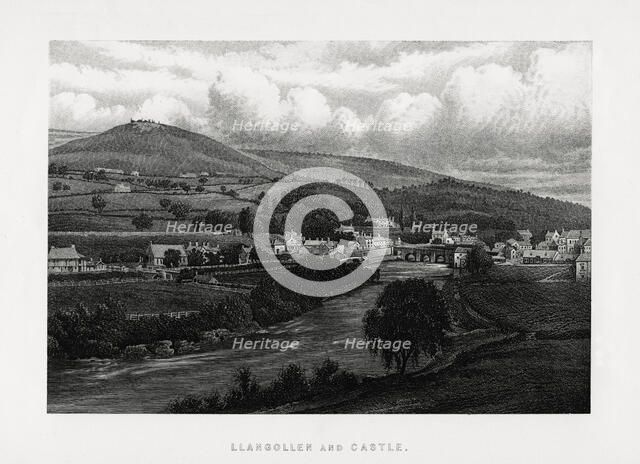 Llangollen and castle, Denbighshire, north Wales, 1896. Artist: Unknown