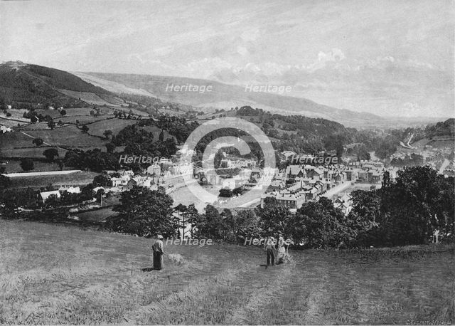'Llangollen and Crow Castle', c1896. Artist: Lettsome & Sons.