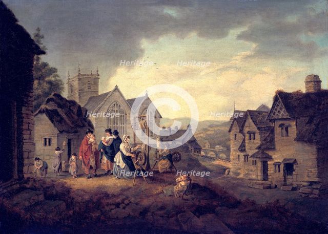 'Llangollen', c1778-1817. Creator: Julius Caesar Ibbetson.