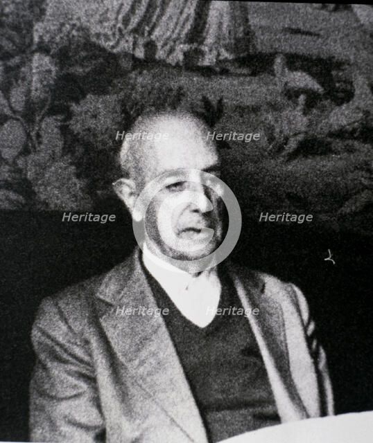 Llorenç Villalonga (1897-1980), Spanish writer in Catalan, photo at his home in Majorca in 1978.