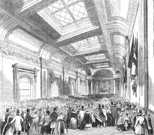 Lloyd's Commercial Room - admission of the public, 1844. Creator: Unknown