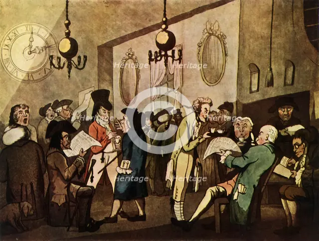 'Lloyd's Coffee House, London', 1798, (1947).  Creator: William Holland.