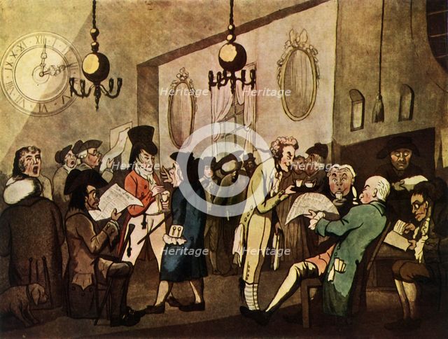 'Lloyd's Coffee House, London', 1798, (1947).  Creator: William Holland.
