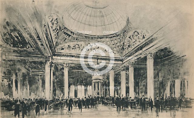 'Lloyd's New Building: The Underwriting Room', 1928. Artist: Unknown.