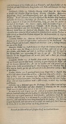 Lloyd's News. London, October 15, 1696 - Numb. 20 1928