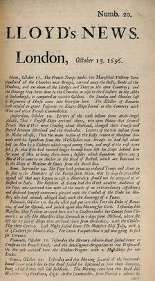 Lloyd's News. London, October 15, 1696 - Numb. 20 (1928)