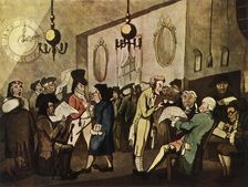 Lloyd's Coffee House, London 1798, (1947). Creator: William Holland