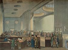 Lloyd's Subscription Rooms As Seen By Rowlandson in 1800 1928. Artists: Thomas Rowlandson, Unknown