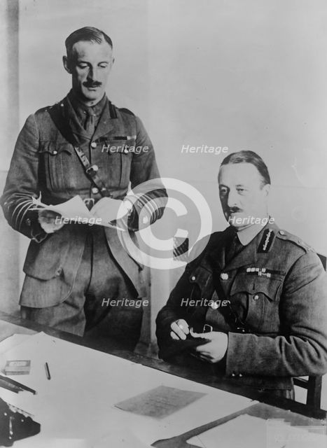 Lt. Col. J. M. Blair, Maj. Gen. Knox, 1918. Creator: Bain News Service.