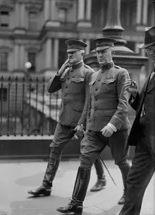 Lt. Col. James Guthrie Harbord, U.S.A., Right, with Pershing, 1917. Creator: Harris & Ewing