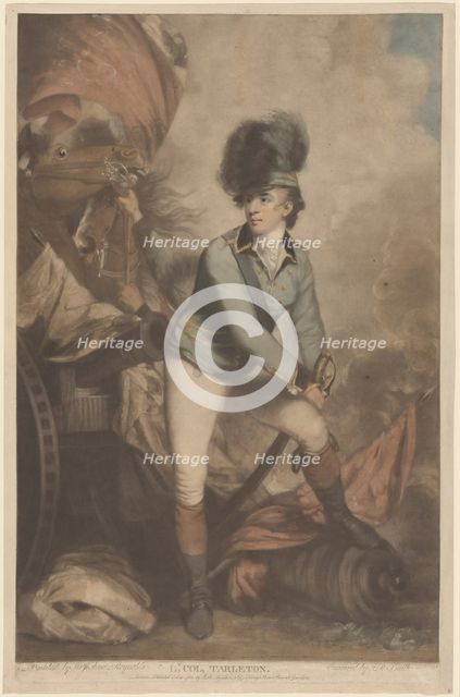 Lt. Colonel Tarleton, published 1782. Creator: John Raphael Smith.