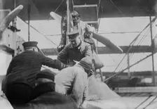 Lt. Com. Mitscher & Lt. Barin Landing, between c1915 and c1920. Creator: Bain News Service