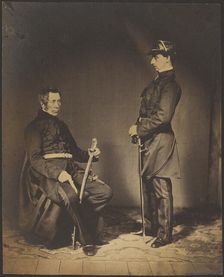 Lt. Gen. Sir Burgoyne, G.C.B. Seated in Dress Uniform with Aide to his Right, 1855. Creator: Roger Fenton
