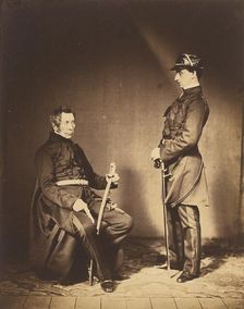 Lt. Gen. Sir J. Burgoyne, G.C.B. & Lt. Stopford, A.D.C., 1855. Creator: Roger Fenton