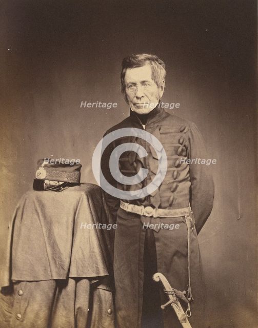 Lt. General Sir J. Burgoyne, G.C.B., 1855. Creator: Roger Fenton.