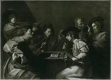 Lute, violin and black (curved) zink; Italian engraving of the year 1784 1948