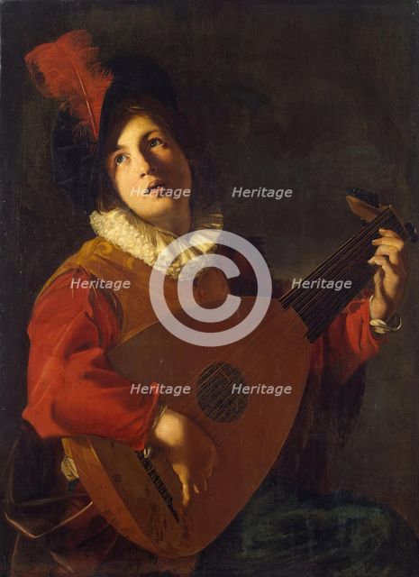 Lute Player, 1650. Creator: Nicolas Tournier.