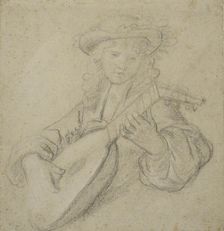 Lute player, 1662. Creator: Peter Lely