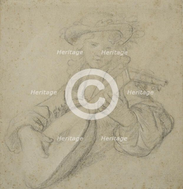 Lute player, 1662. Creator: Peter Lely.