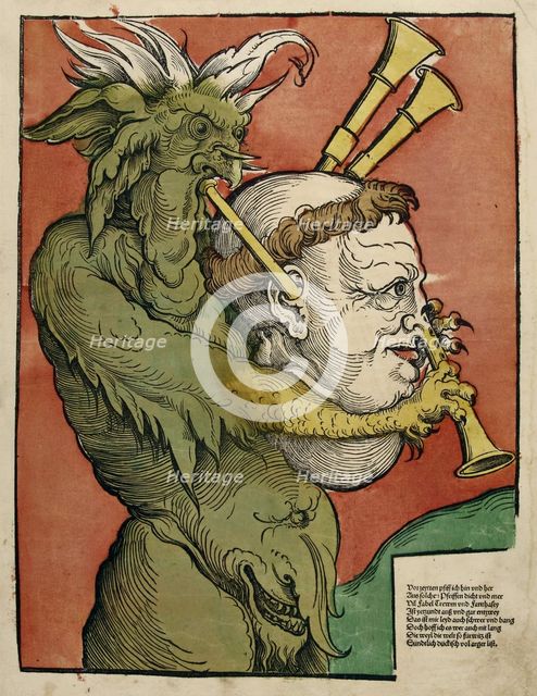 Luther as the Devil's Bagpipes, c.1535.