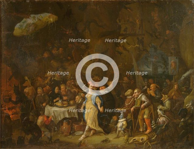 Luther in Hell, um 1700.