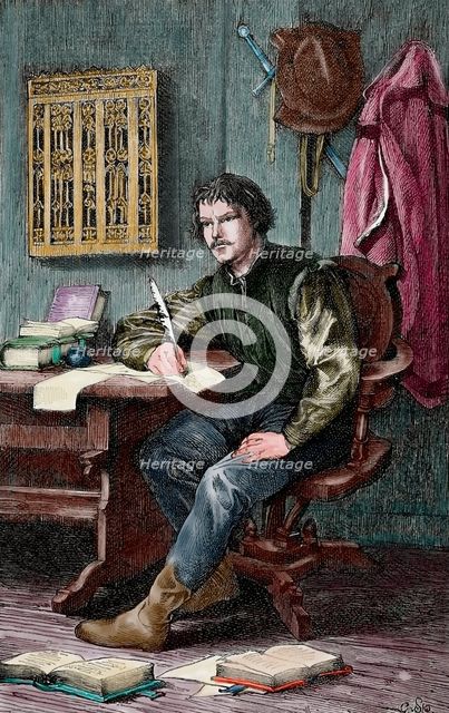 Luther in Warburg Castle, 1882.  Creator: G Spangerberg.