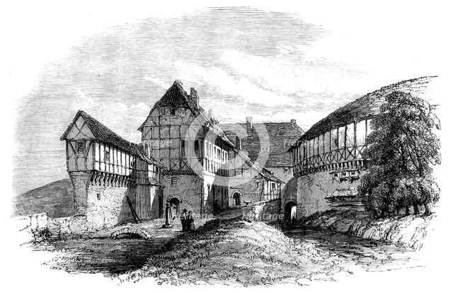 Luther's house at Wartburg - from a sketch by our special artist, 1862. Creator: Unknown.