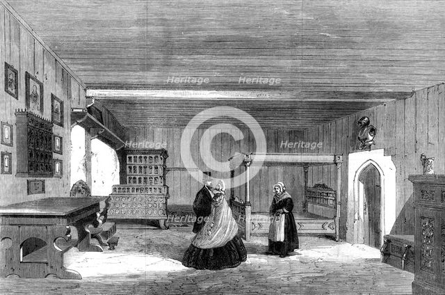 Luther's room at Wartburg Castle, Eisenach, Germany, 1862. Artist: Unknown