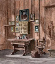 Luther's room at Wartburg Castle, Eisenach, Germany 1880. Creator: Alexandre Hurel