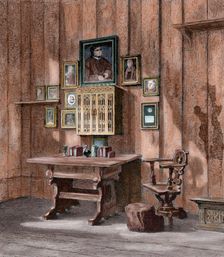 Luther's room at Wartburg Castle, Eisenach, Germany 1880. Creator: Alexandre Hurel