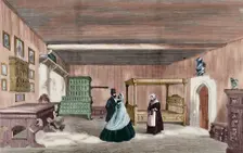 Luther's room in Wartburg Castle, near Eisenach, Germany, 1862. Creator: Unknown