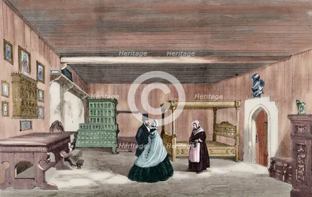 Luther's room in Wartburg Castle, near Eisenach, Germany, 1862.  Creator: Unknown.