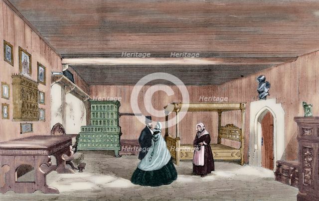 Luther's room in Wartburg Castle, near Eisenach, Germany, 1862.  Creator: Unknown.