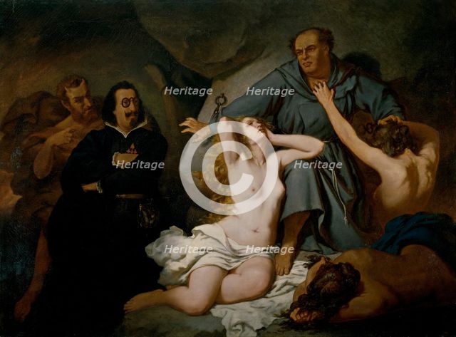 Luther: Subject Taken from a "Dream of Hell" by Quevedo, 1858. Creator: Francisco Sans y Cabot.